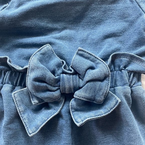 Habitual Kids Denim Like Romper with Ruffles and Bow 18 Months - Picture 4 of 8
